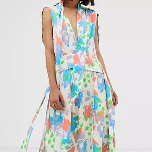 NWT ASOS DESIGN plunge neck modern maxi dress - US 12